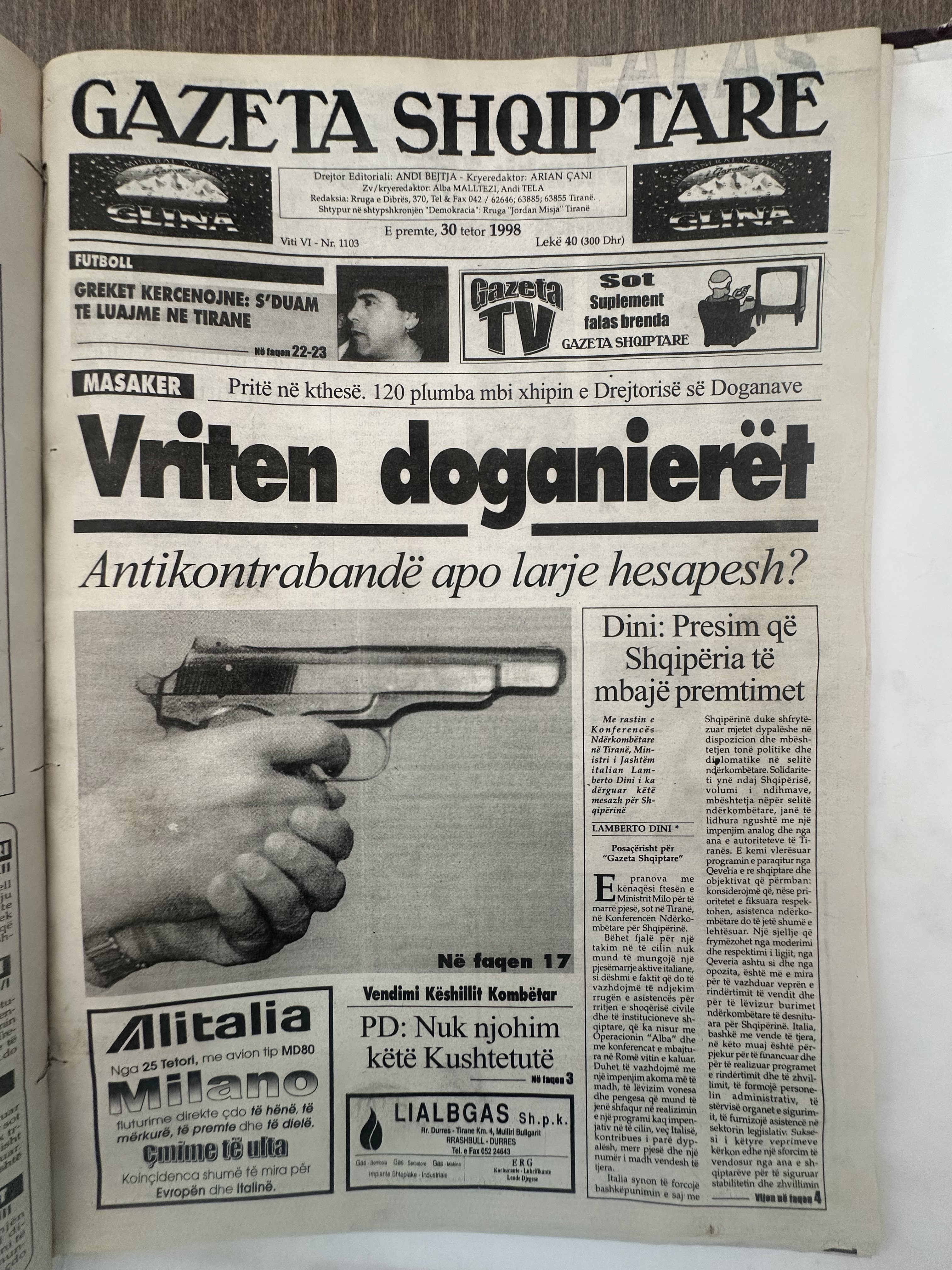 Gazeta Shqiptare 1998-10-30